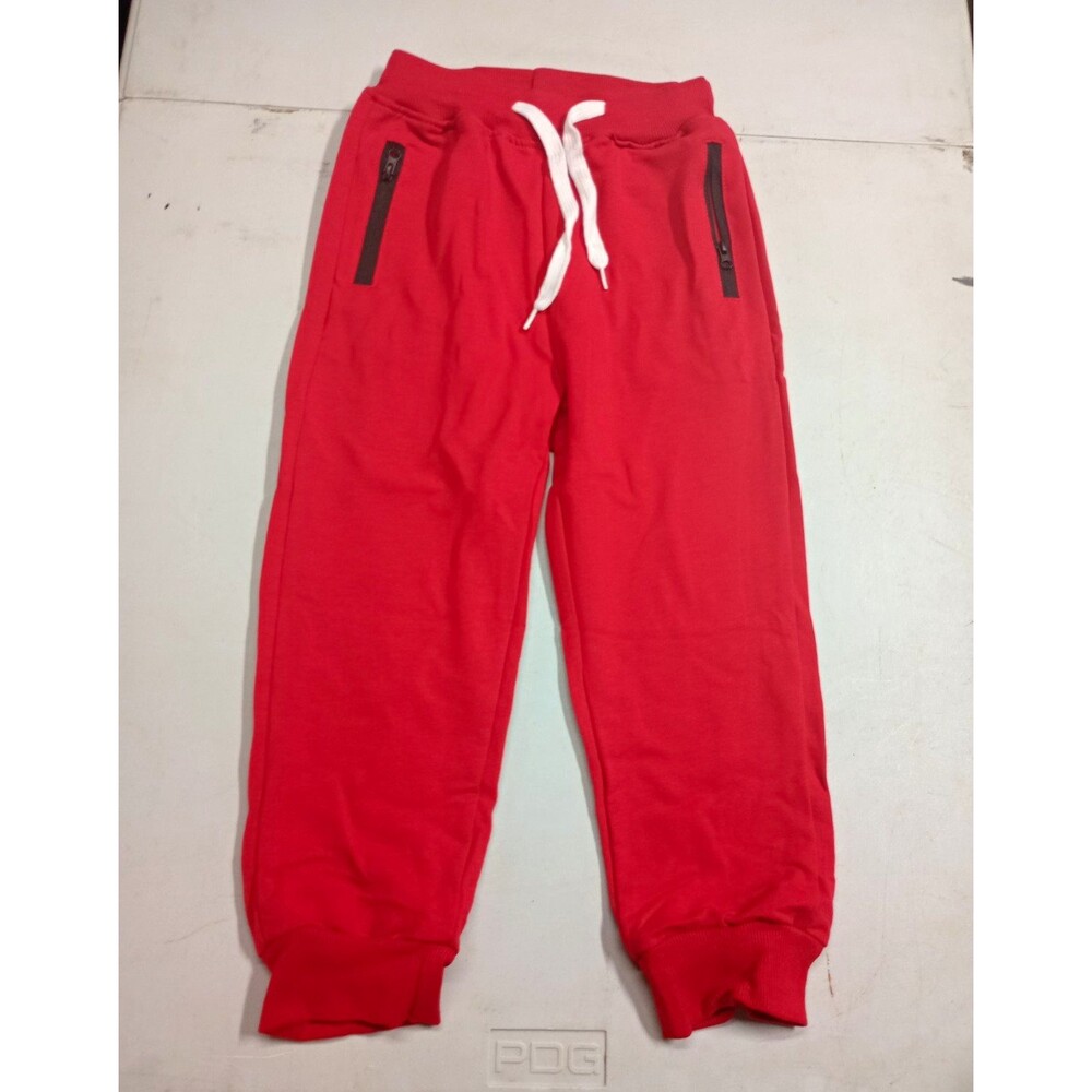 Baby/Toddler Pants 4T Red Gray Black Drawstring Zipper Pockets SET OF THREE
